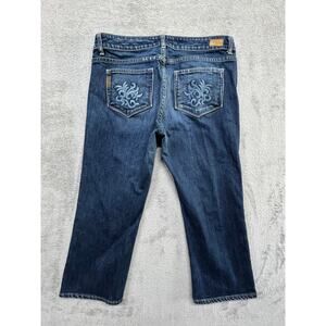 Paige Premium Jeans‎ Denim Blue Straight Size 32 Womens Embroidered Y2K